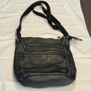 Sak, black leather bag